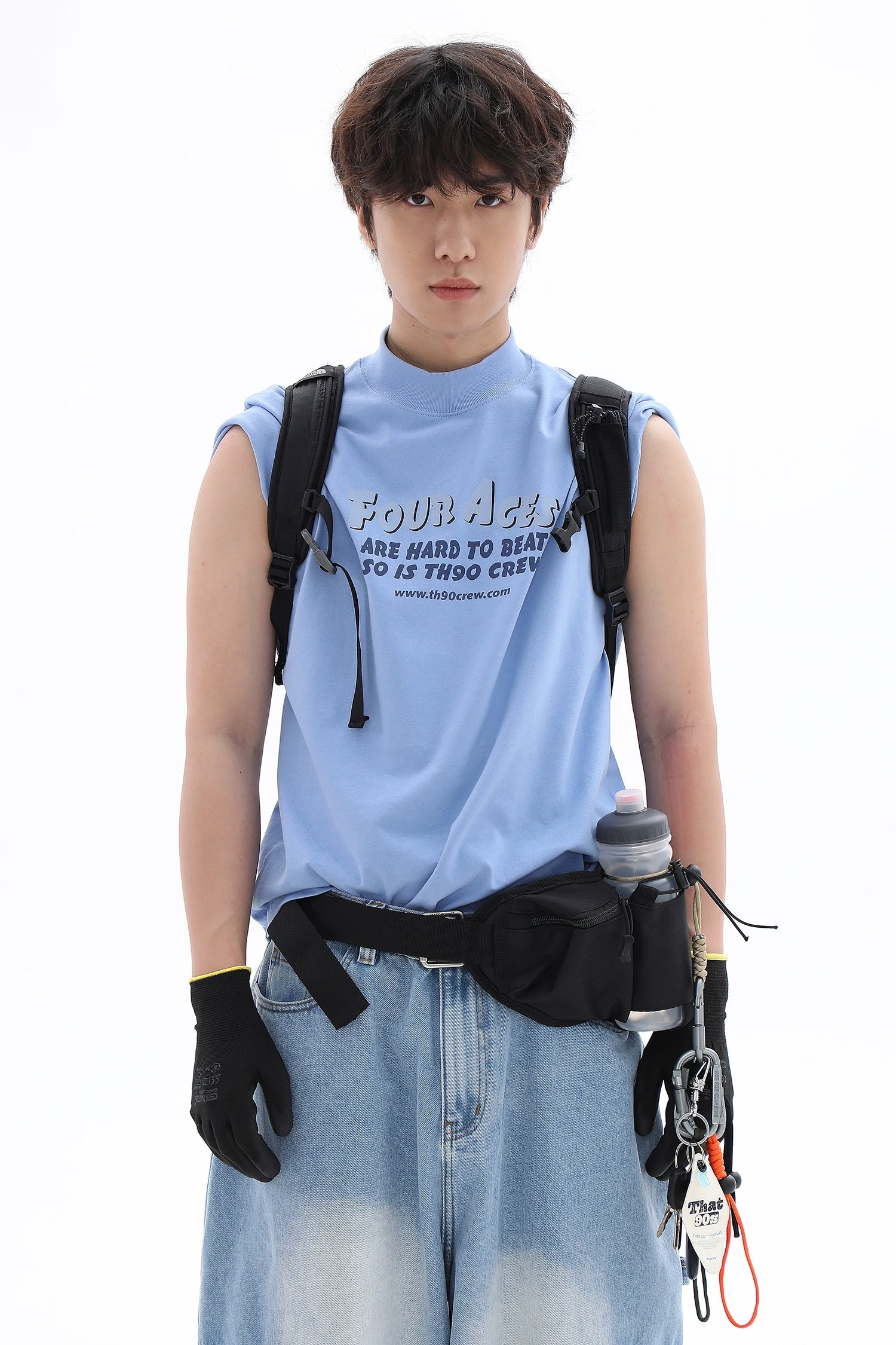 TH90CREW Retro Color Scheme with Semi-turtleneck Tee Inside