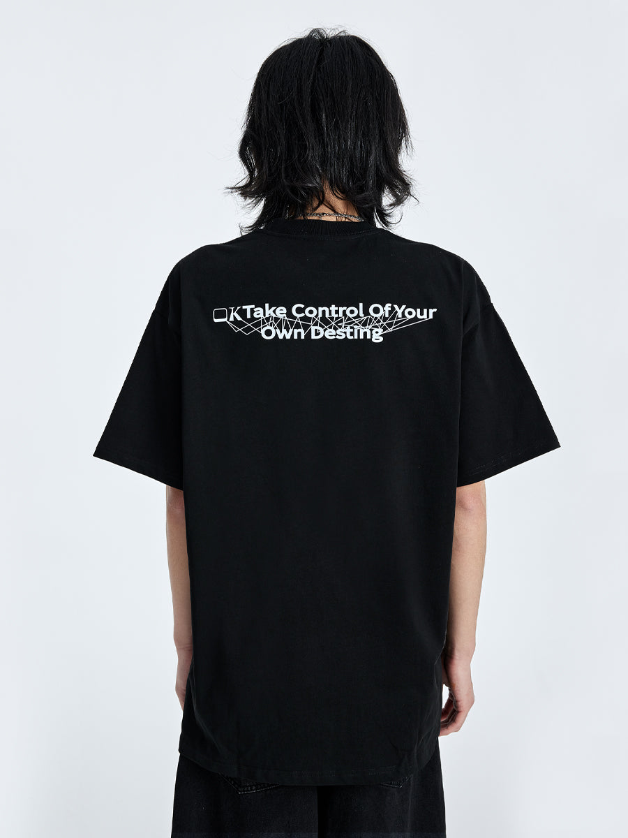 The 76th human NMK heavy 260g ok slogan 100% Cotton Tee