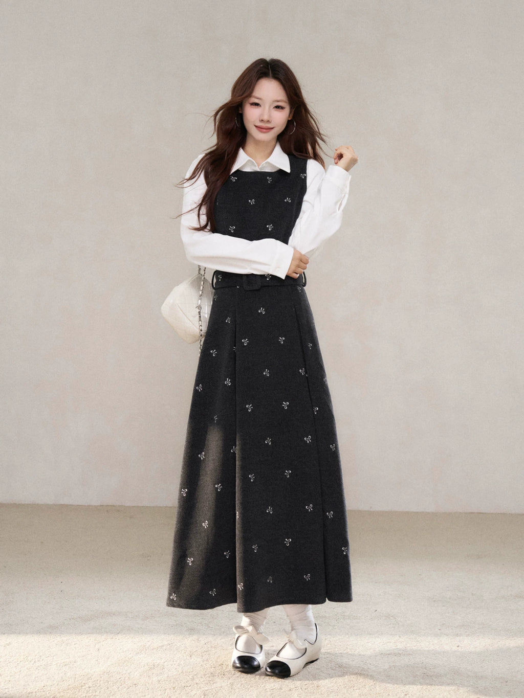 Wildberry Korean Retro Vest Dress