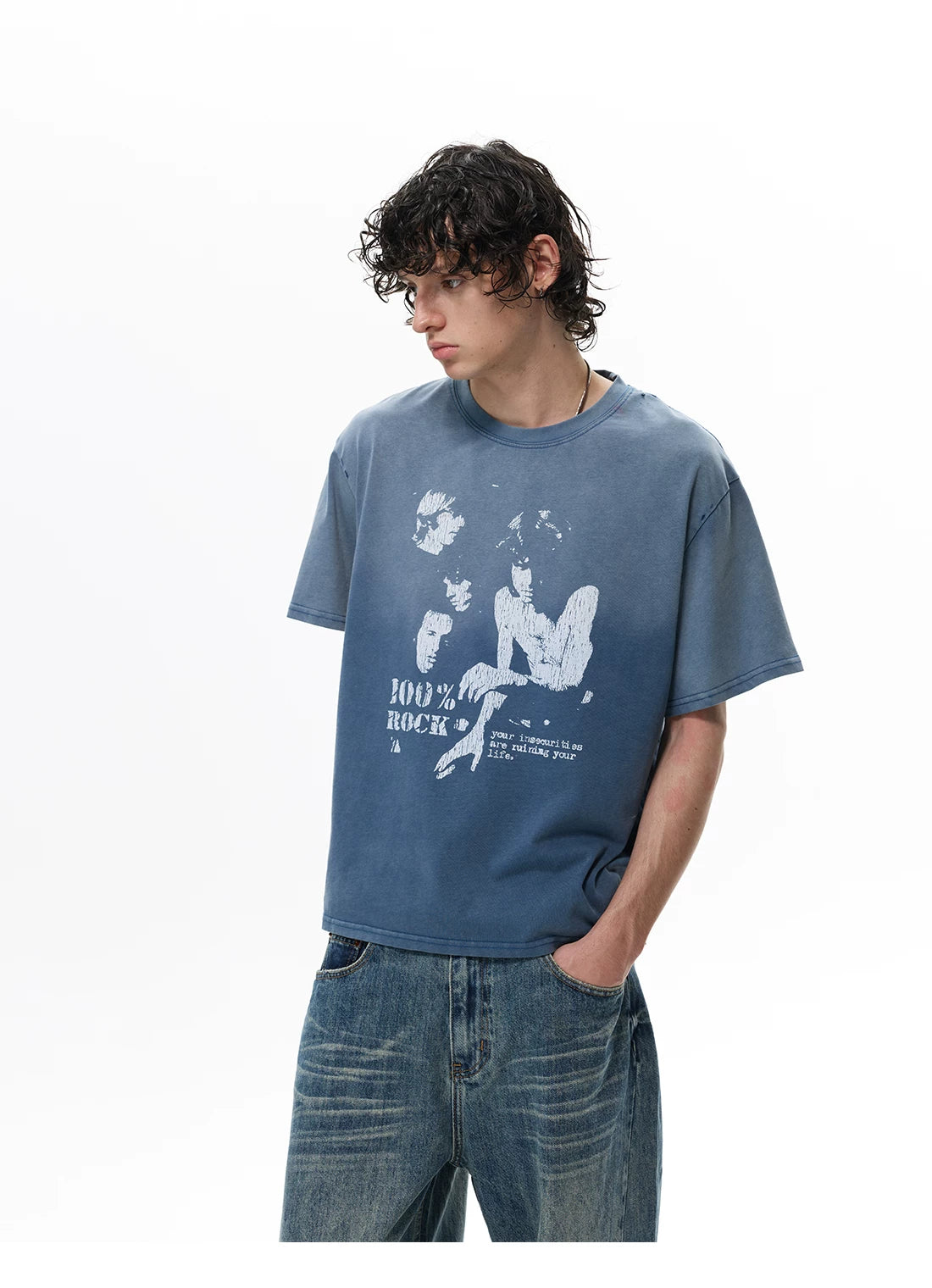 WLNEXT Vintage Premium Sense Loose Tee