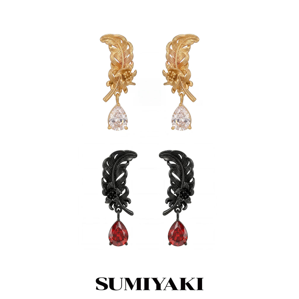 SUMIYAKI Niche Premium Feather Earrings