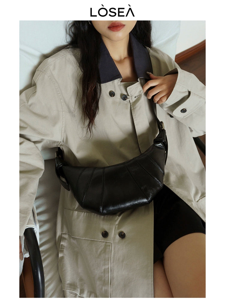 LOSEA Premium Textured Versatile Retro Shoulder Crossbody Bag