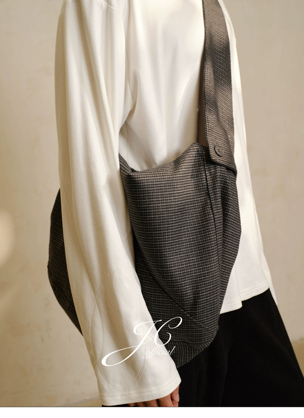 JCAESAR HOBO BAG Plaid Stray Oblique Span Bag
