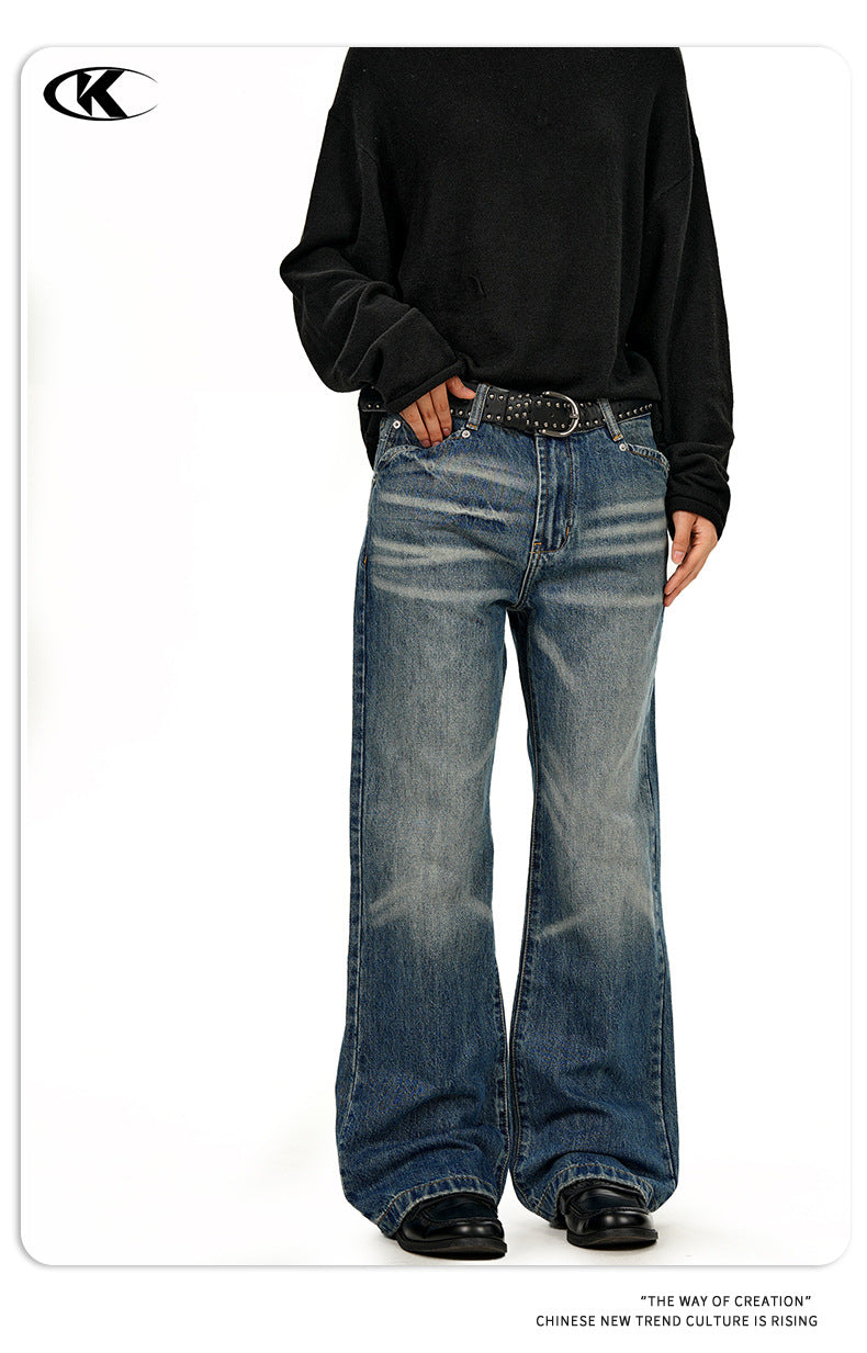 11KN Gradual Change Loose Versatile Straight Jeans