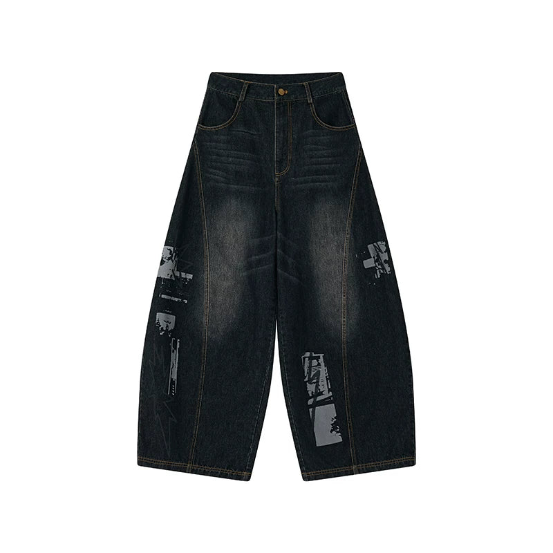 MOMSAYCAN Scimitar Wide-leg Jeans