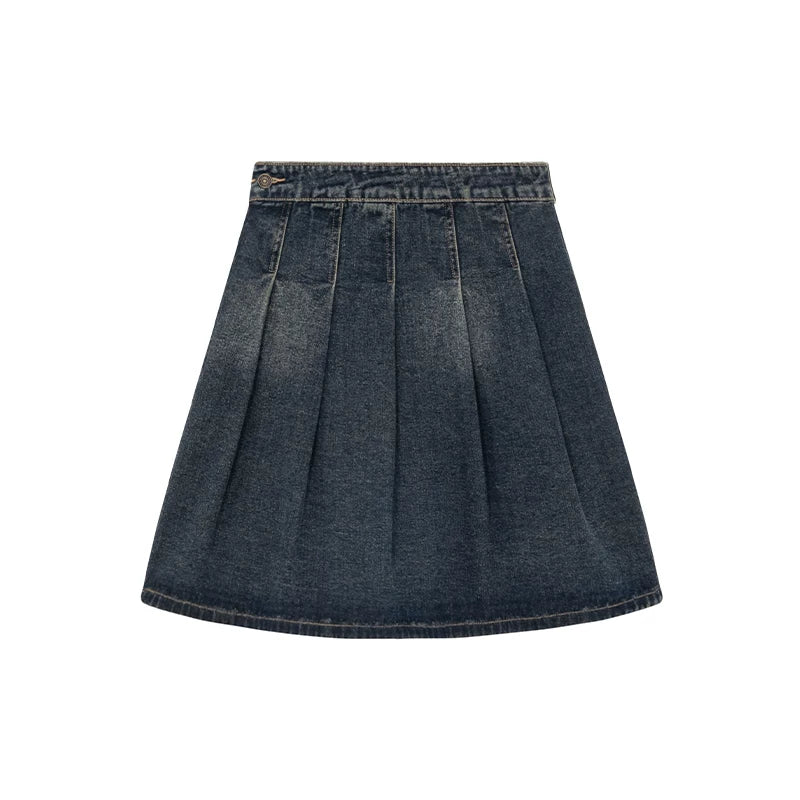 KANO Retro Old Denim Skirt