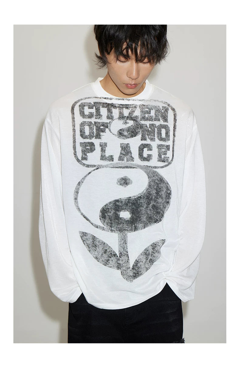 CONP Round Neck Casual Cool Long Sleeve