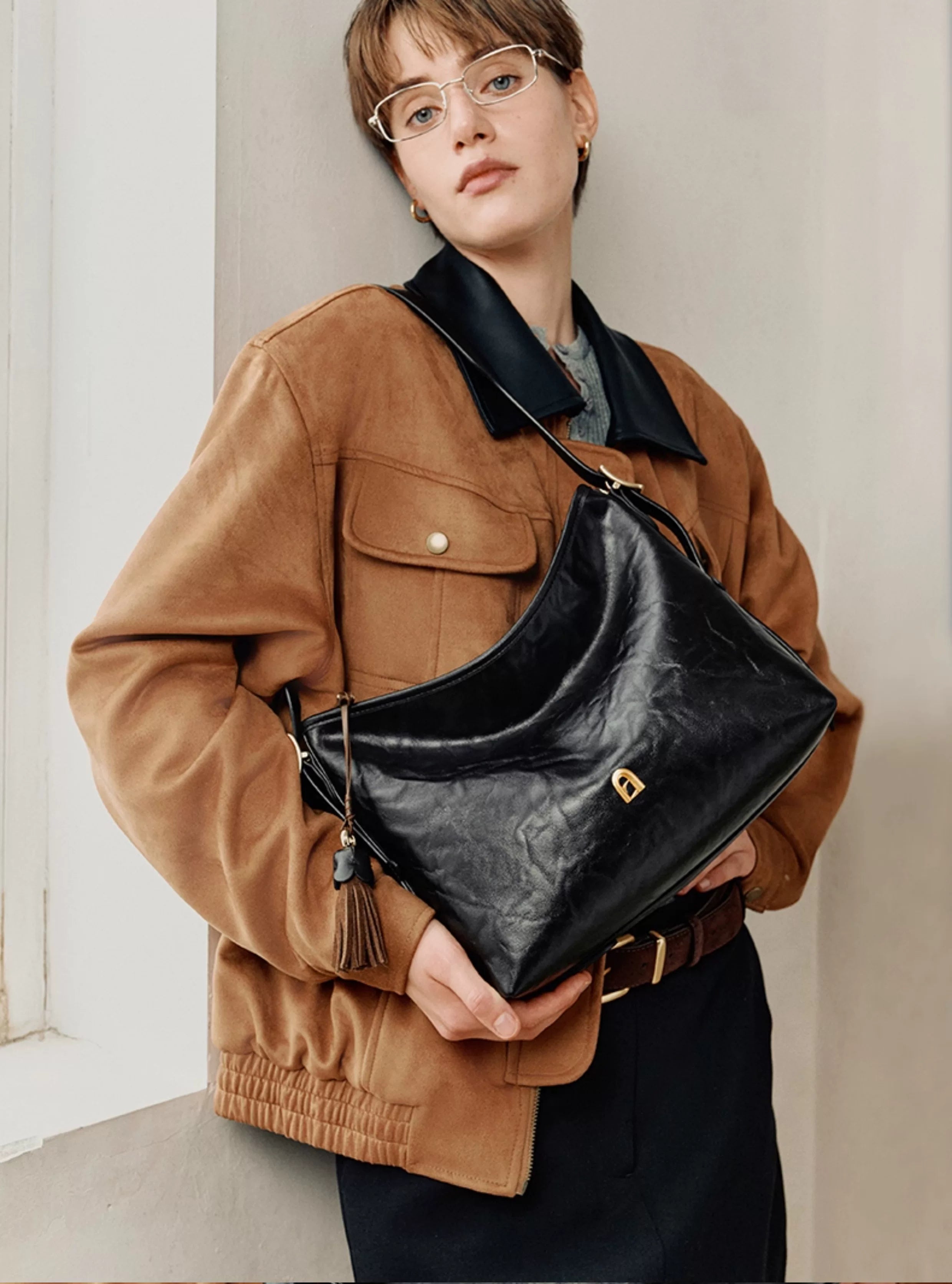 La Festin Suede Underarm Crossbody Bag