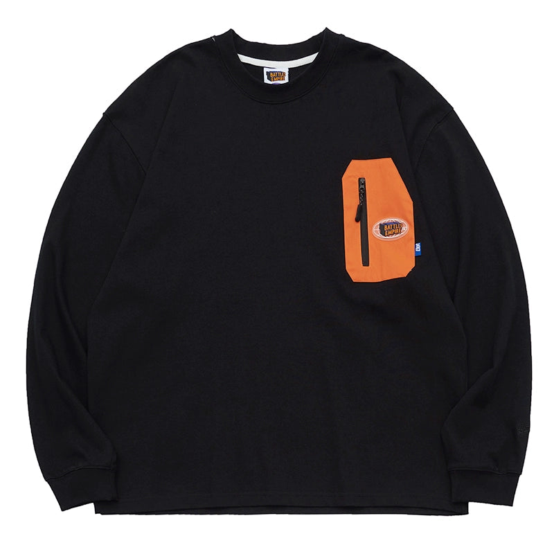 Battles Epoxy Contrast Color Casual Long Sleeve