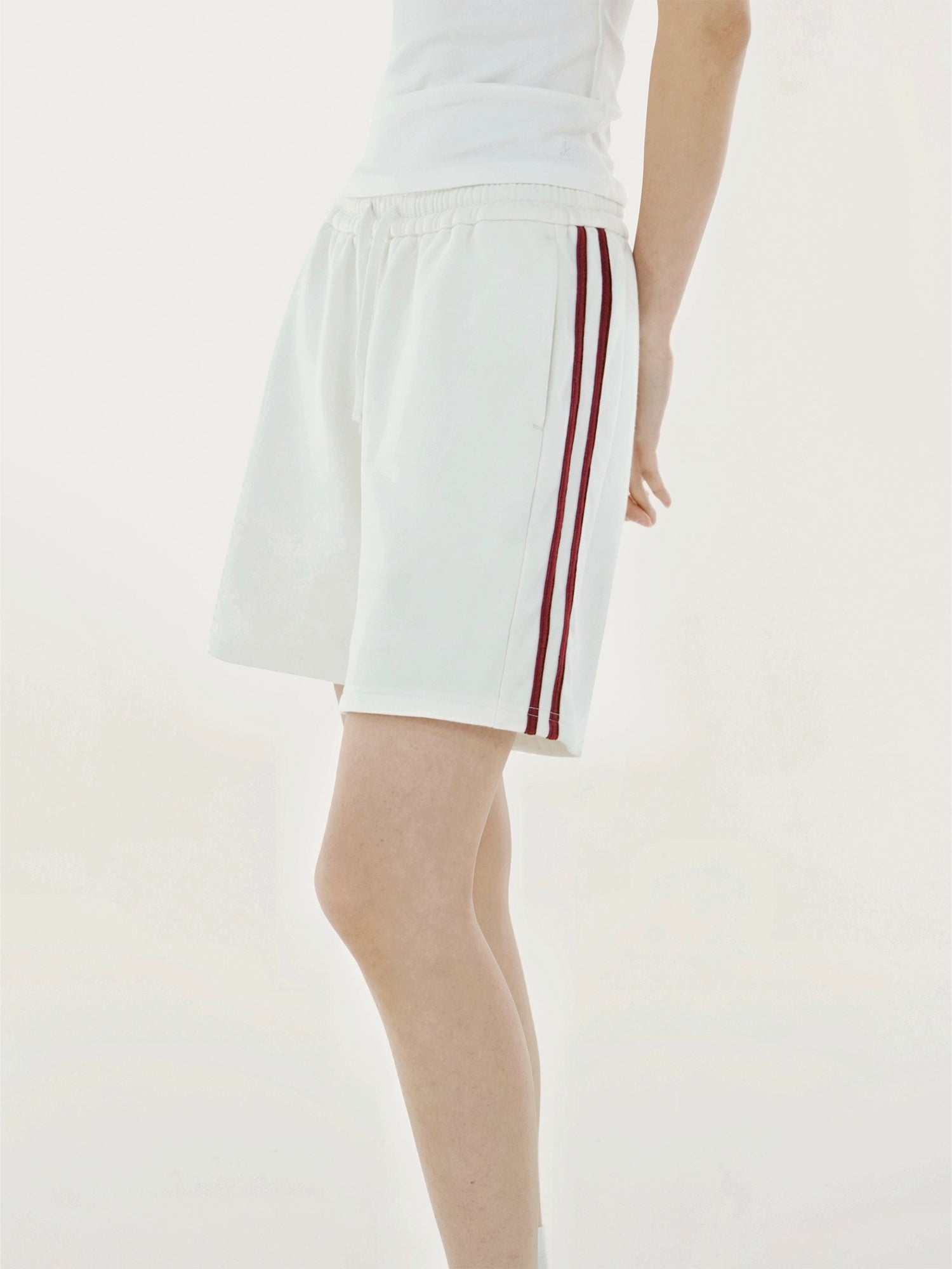 Jim Kennet Casual Vintage Stripe Contrast Loose Sports Shorts