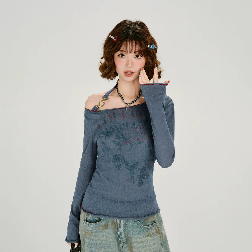 Girlyhalo Casual Long Sleeve Neck Suspender