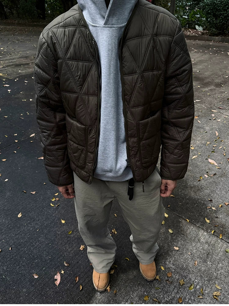 ZOZOFOREST Rhombus Regenerative Cotton Jacket Liner Jacket