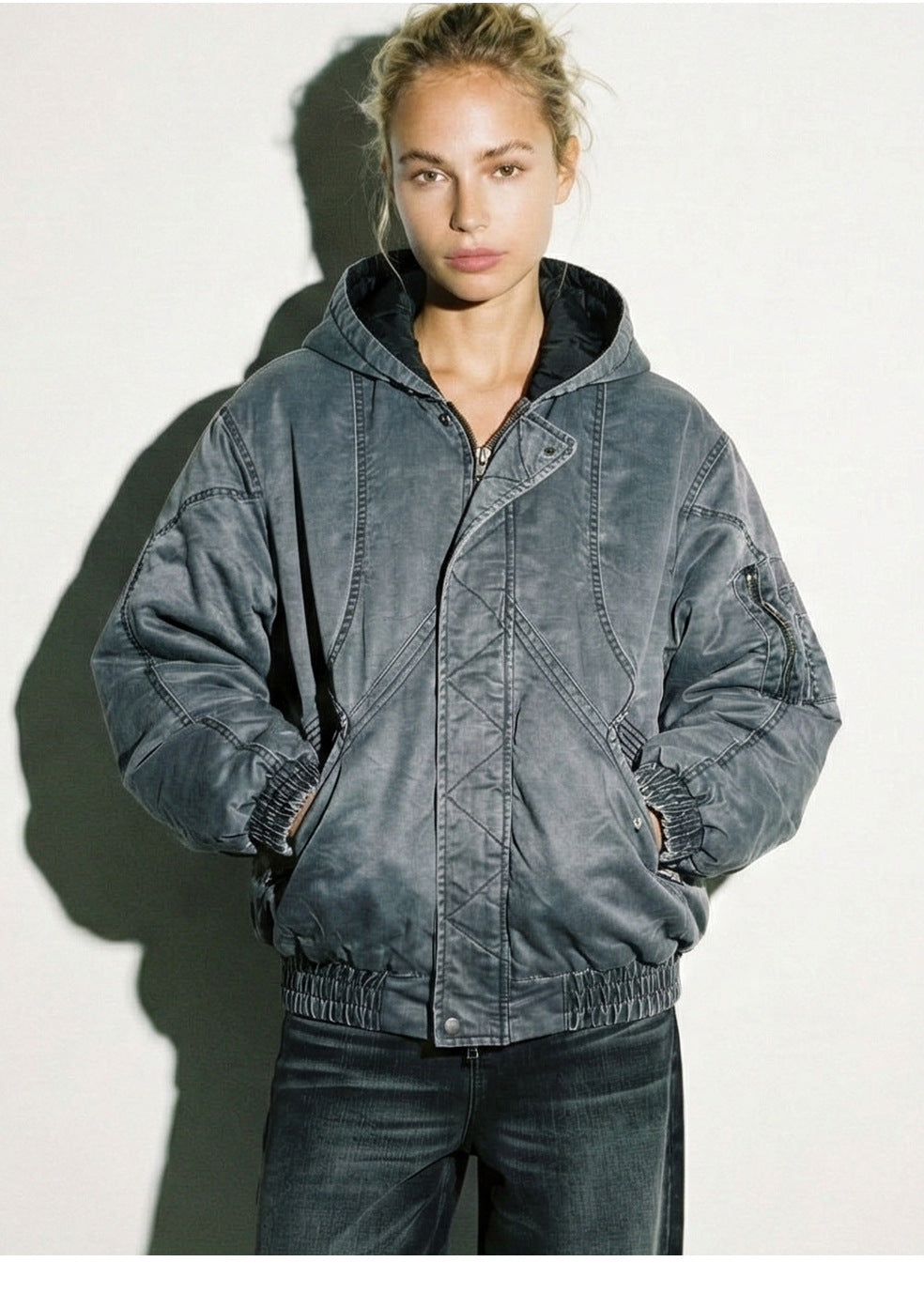 MADEEXTREME Hooded Thickened Warm Cotton Jacket