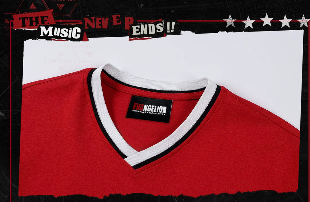 MEDM Embroidery Print Casual Tee