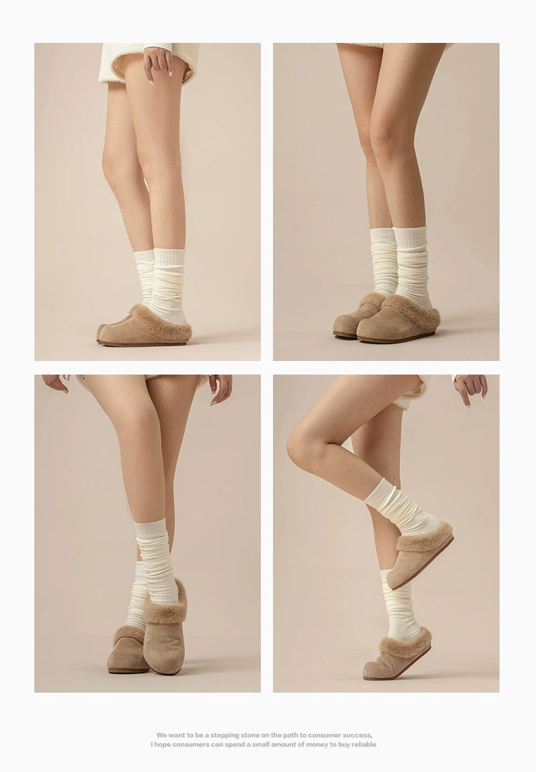 Donkey Wears Fur and Fleece Birkenstocks