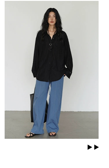 EIGHTHMONTH Drape and Thin Versatile Floor-mopping Casual Pants