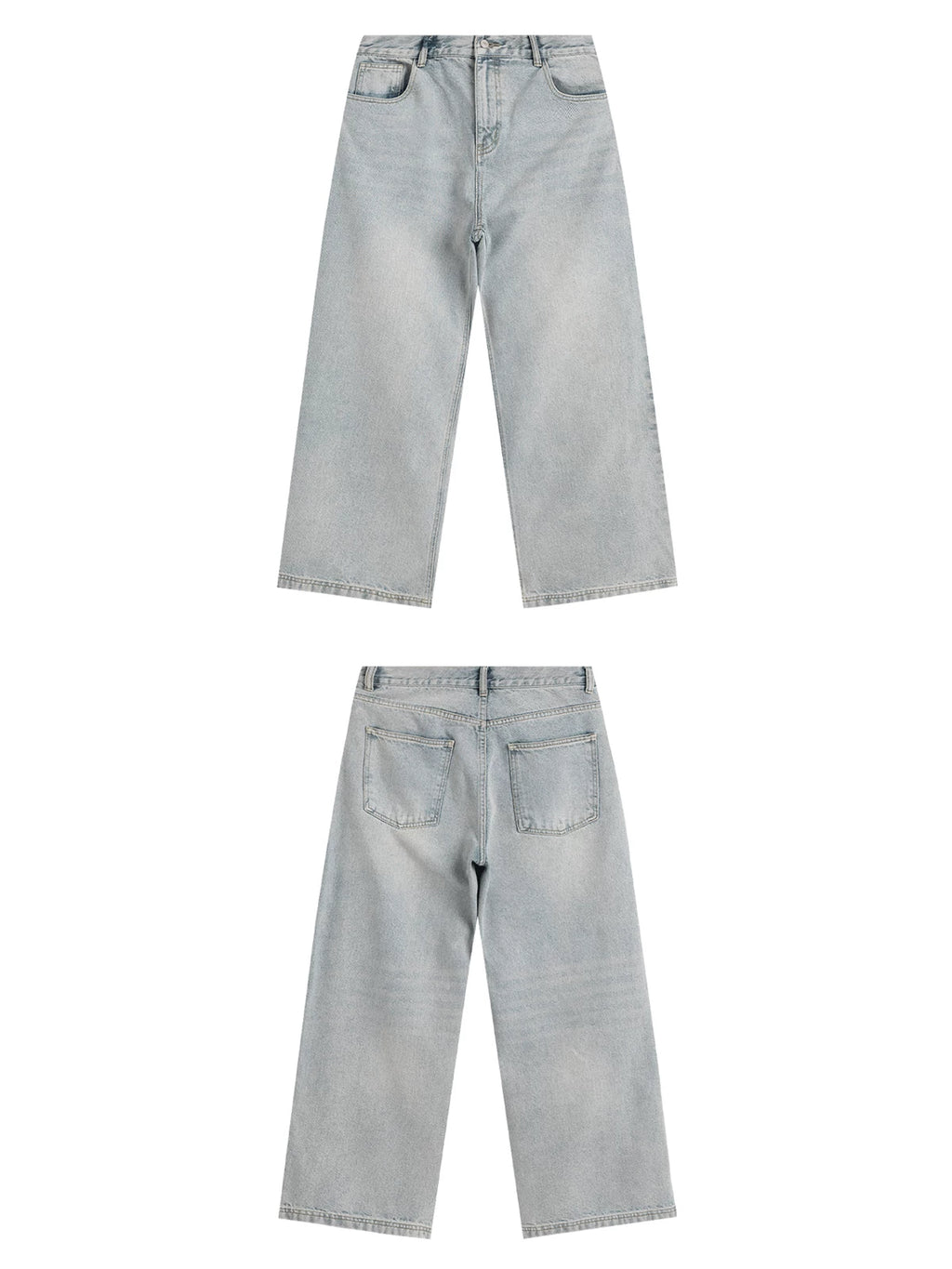 Loopsoon Versatile Loose Straight Wide Leg Jeans