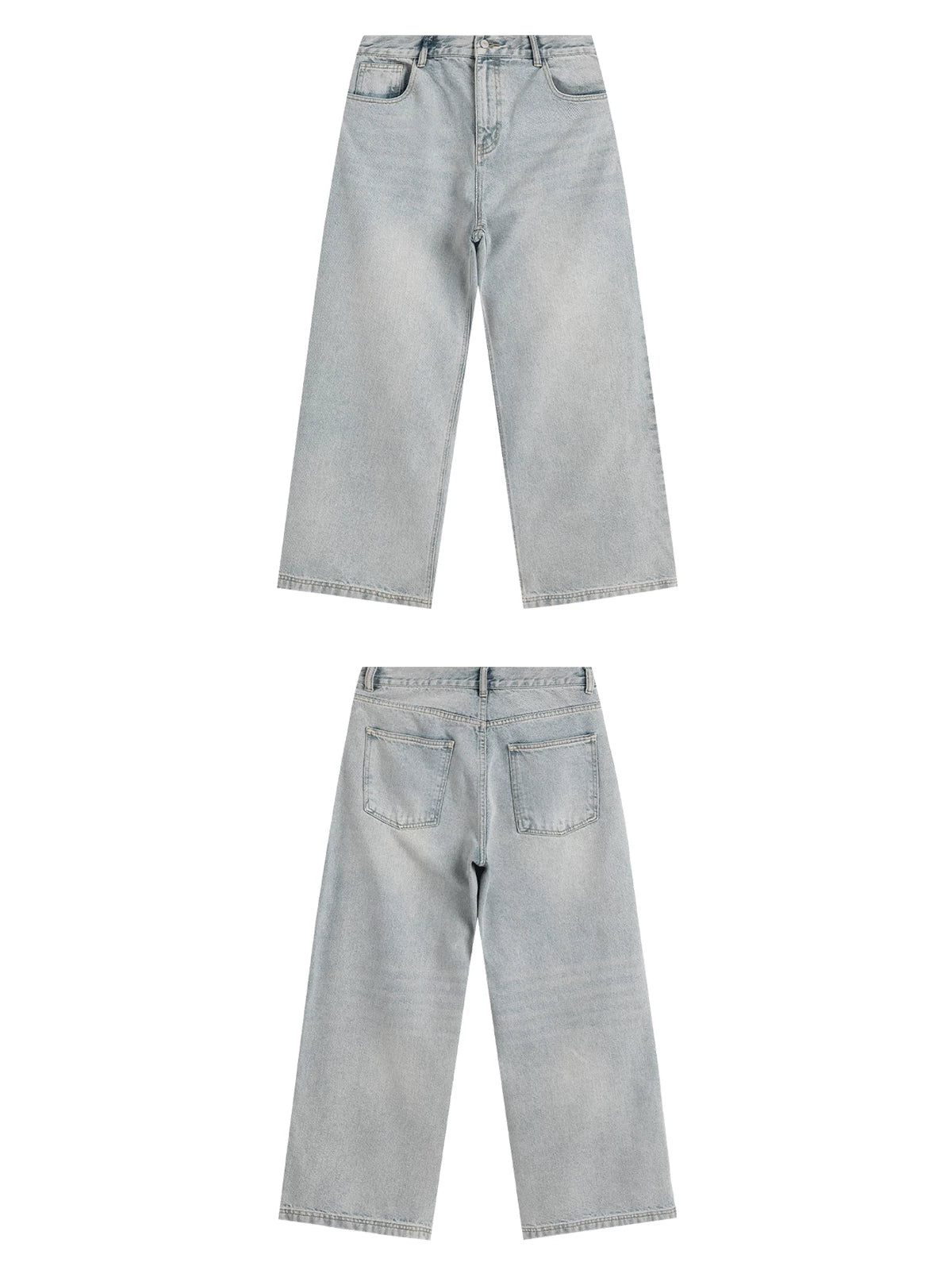 Loopsoon Versatile Loose Straight Wide Leg Jeans