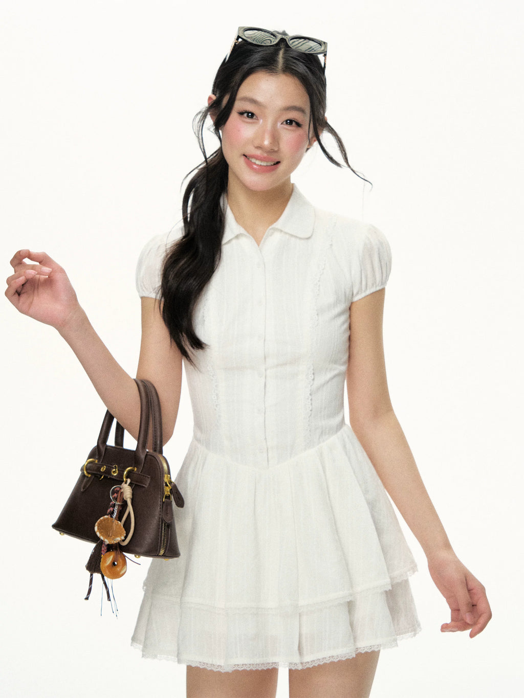 Ariseism Vintage Doll Collar Slim Fit Dress