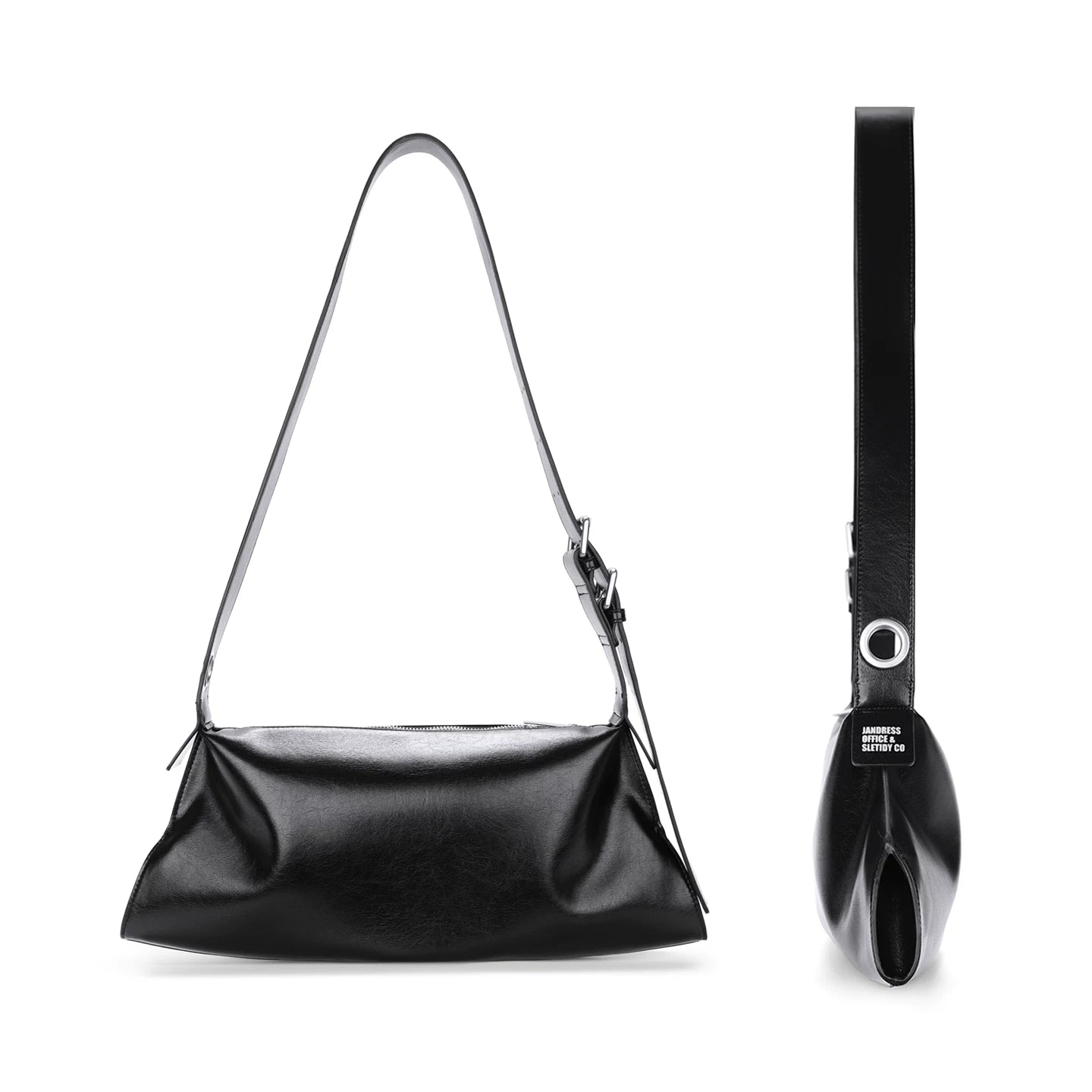 JANDRESS Soft Leather Casual Messenger Armpit Bag