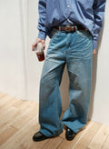CARPEM Three-dimensional Cat Beard Loose Straight Jeans
