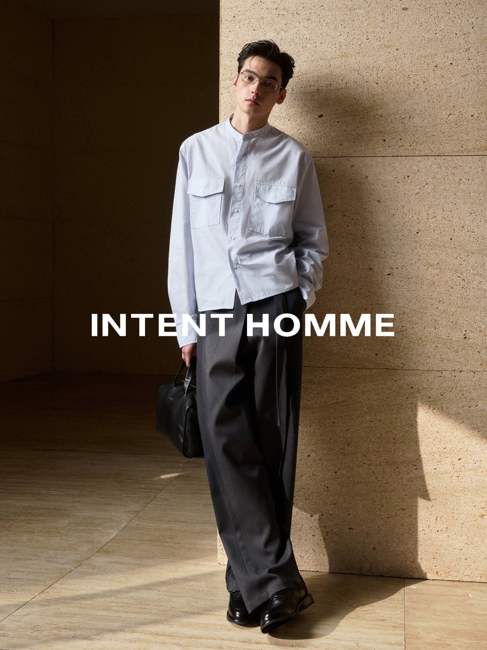 INTENT Henry Shirt Striped Shirt