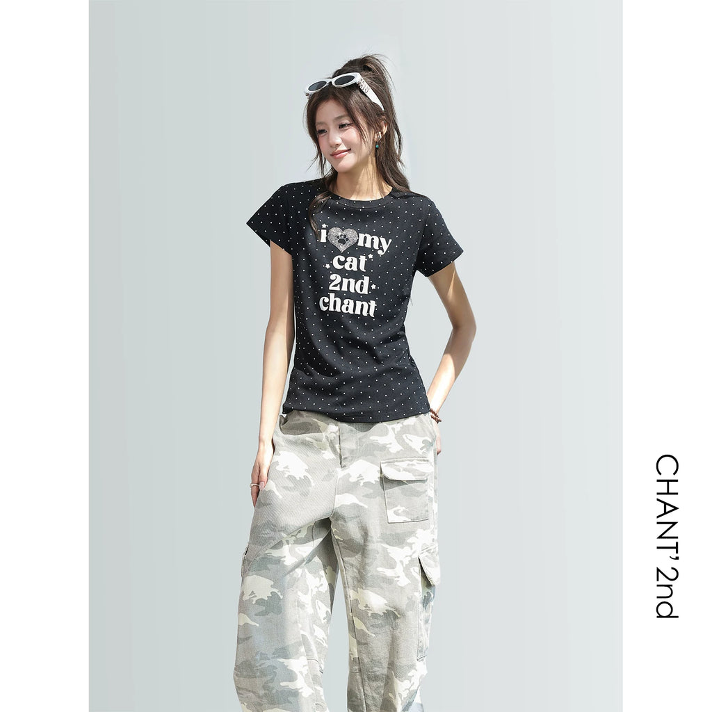 CHANT2nd Hot Drill Polka Point Front Shoulder Tee