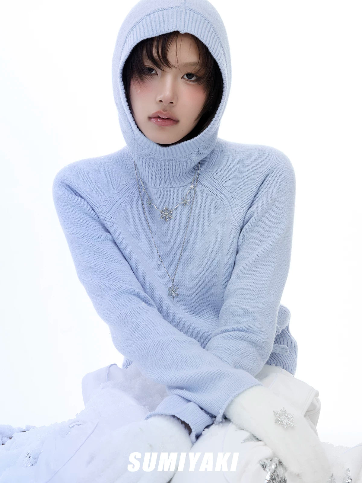 SUMIYAKI Simple Versatile Snowflake Clavicle Chain