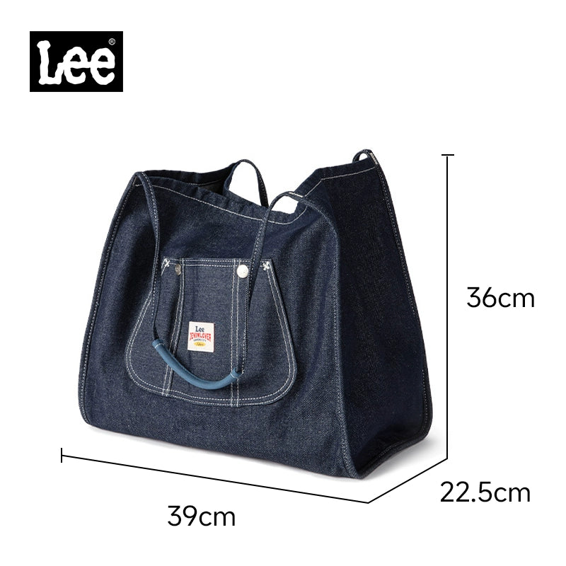 Lee Denim Shoulder Large Capacity Tote Bag