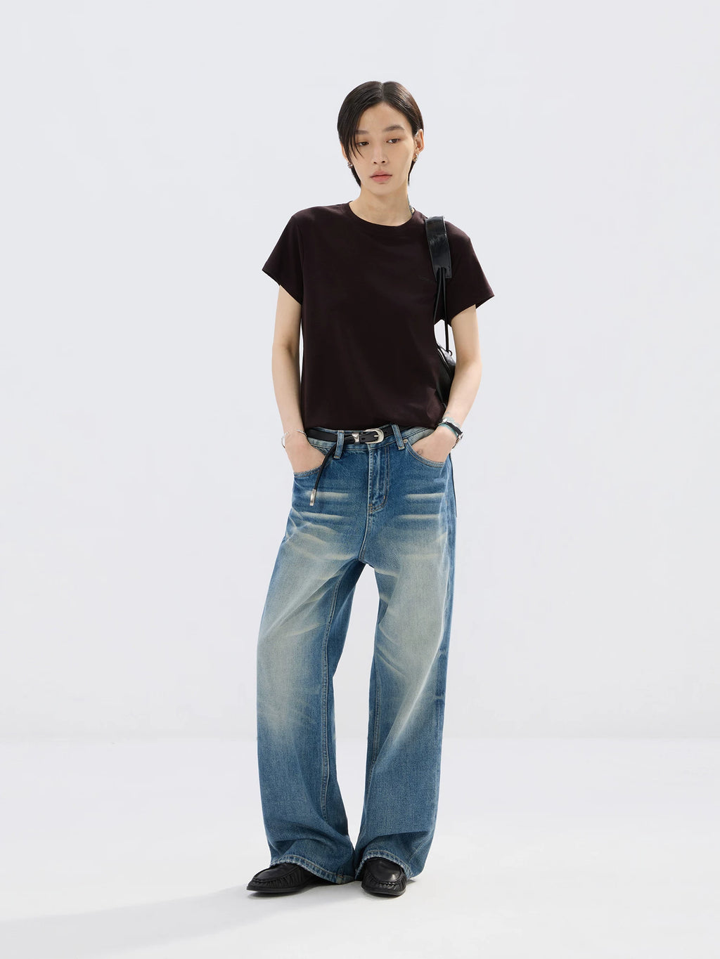 Sameuoo Small Neckline Minimalist Casual Versatile Tee