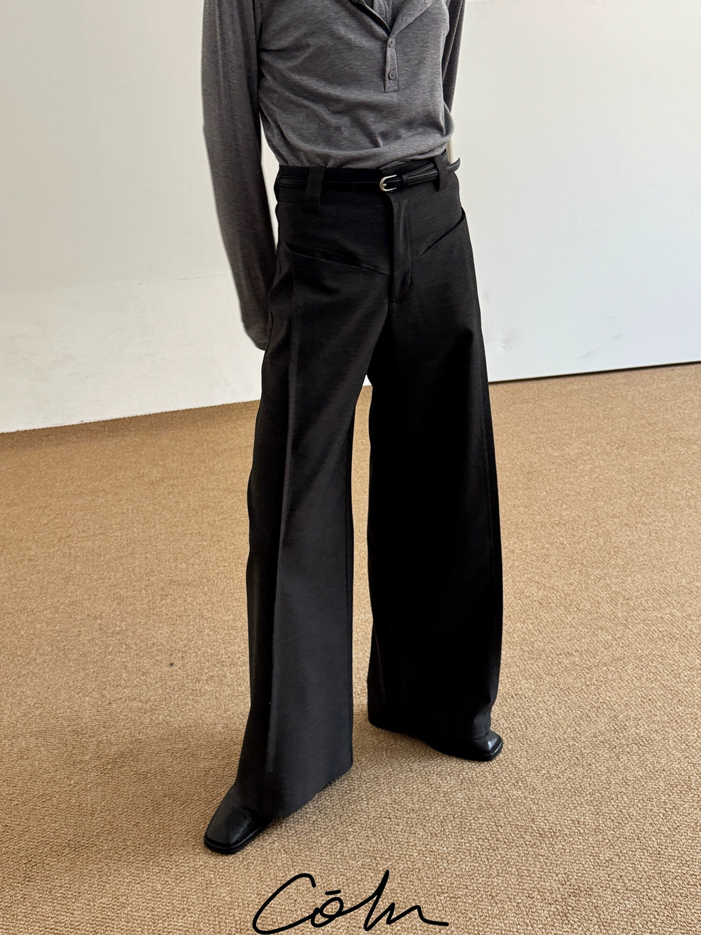 COLN Casual Suit Wide-leg Pants
