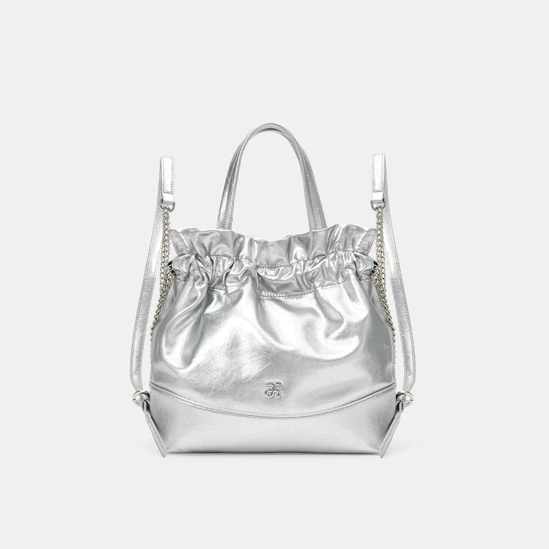 ANGELSKY Vintage Pleated Backpack