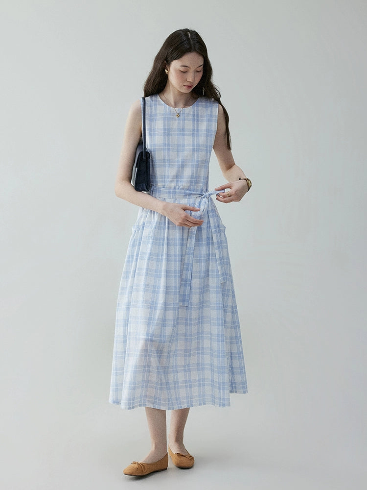 VOOE Korean Waist Strap Sleeveless Vest Dress