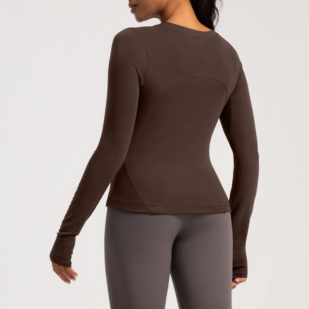Athena Lulu Crew Neck Skinny Long Sleeves