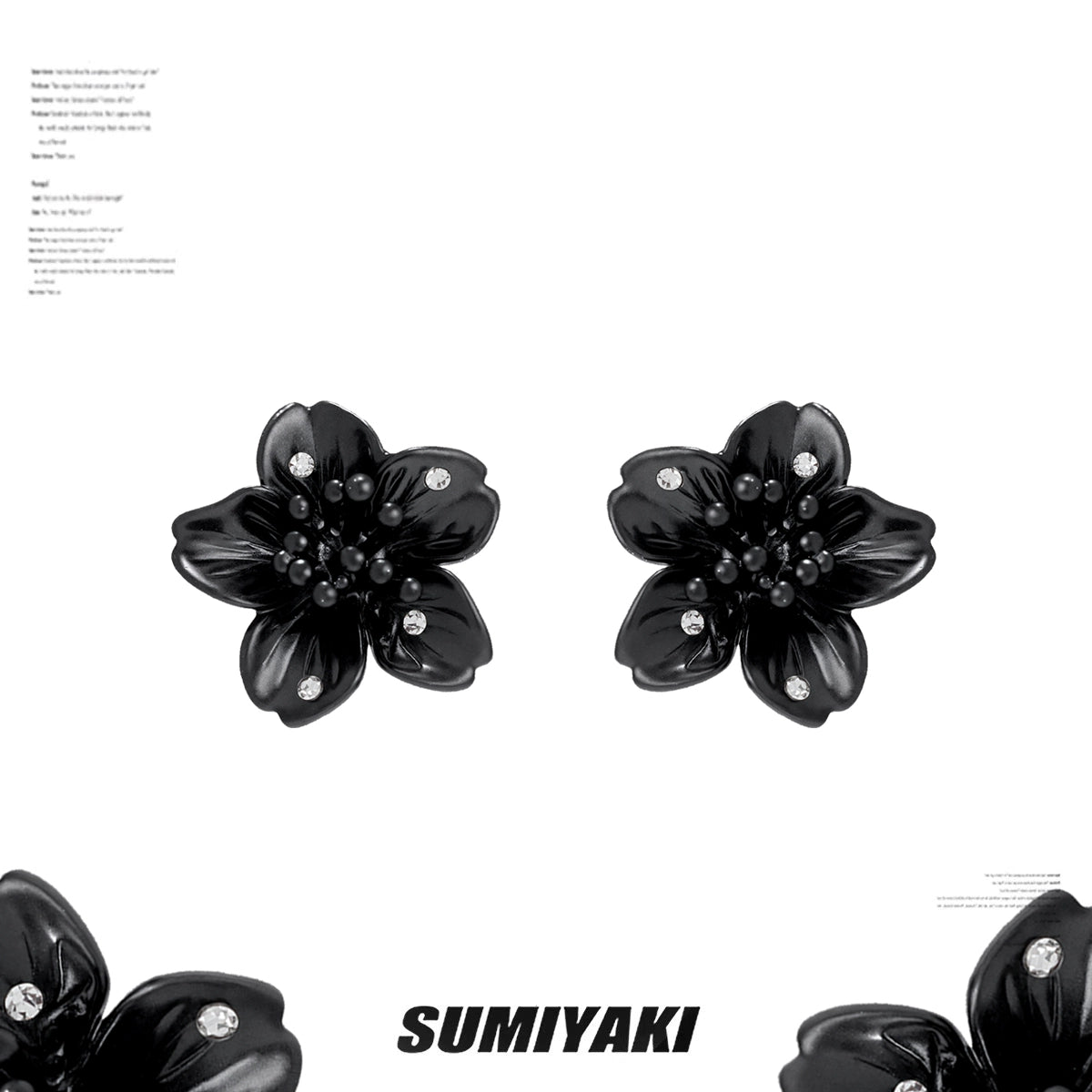 SUMIYAKI Sakura Three-dimensional Flower Earrings