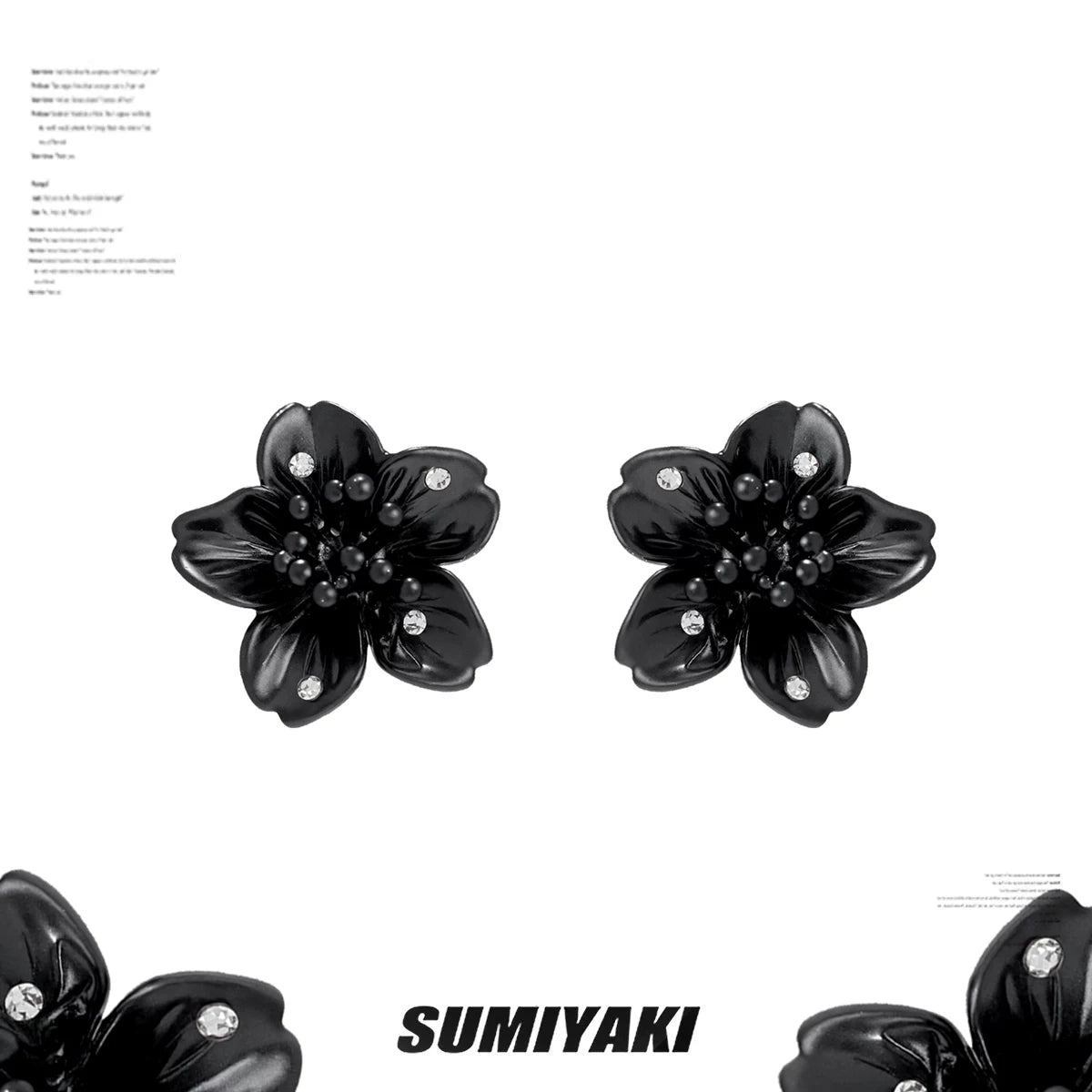 SUMIYAKI Three-dimensional Flower Earrings