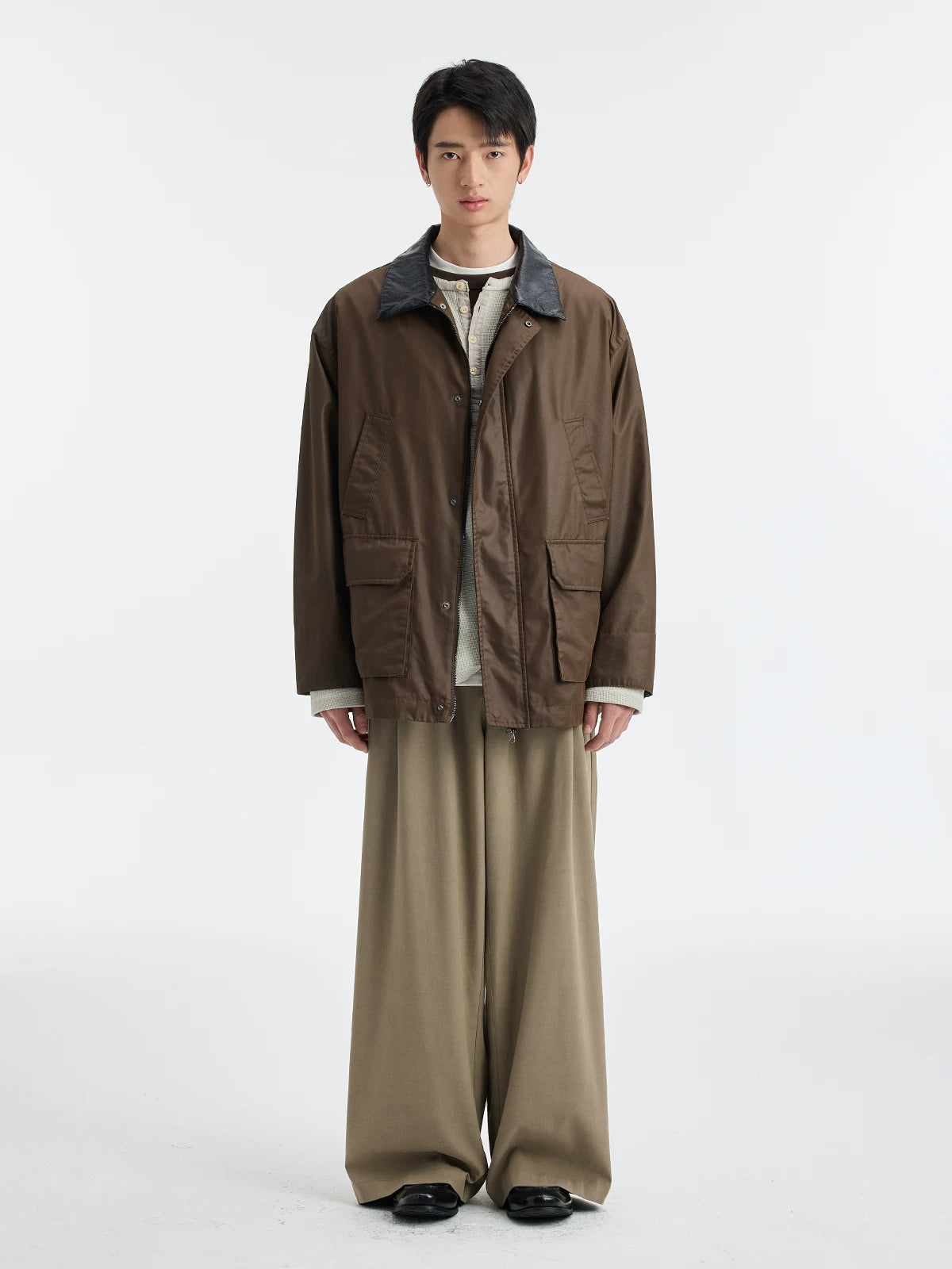 BUTTBILL Vintage Wide-leg Slacks