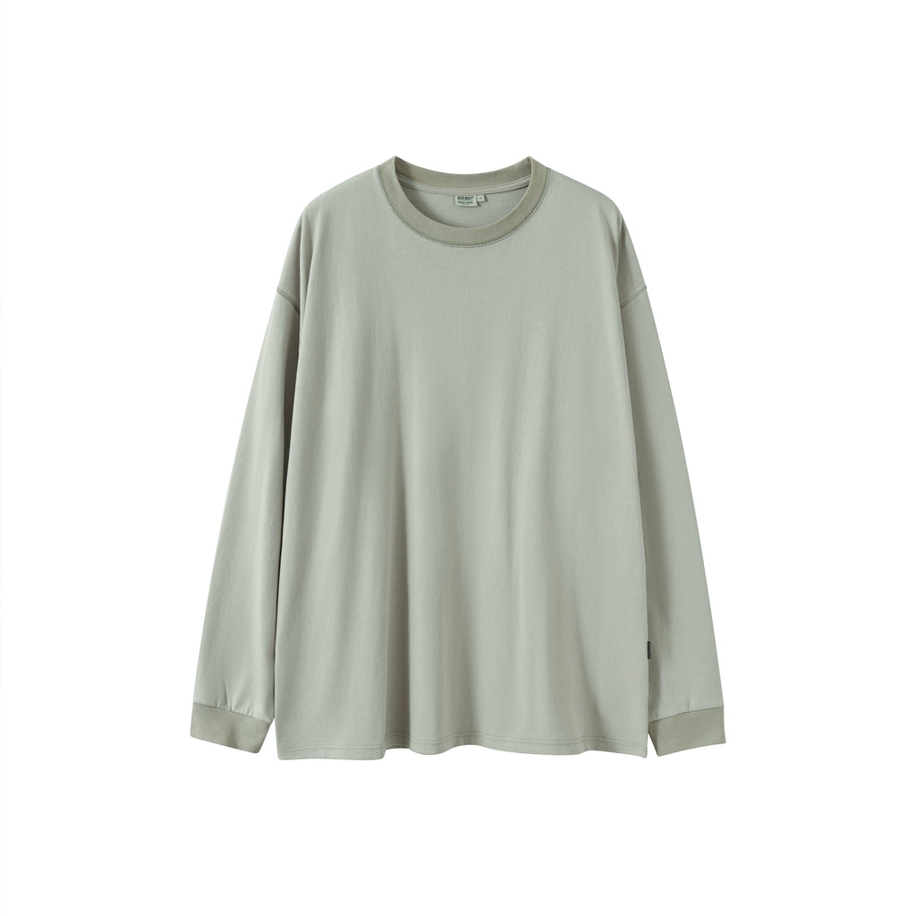 BUTTBILL four-pin six-thread heavy 300G round neck long-sleeve Tee
