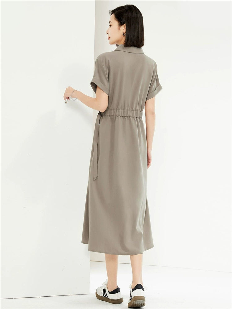 Giordano Fashion Waist Shoulder Shirt Dress