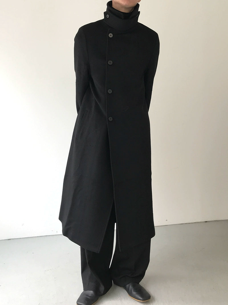 COLN Split-ended Single-breasted Wool Coat
