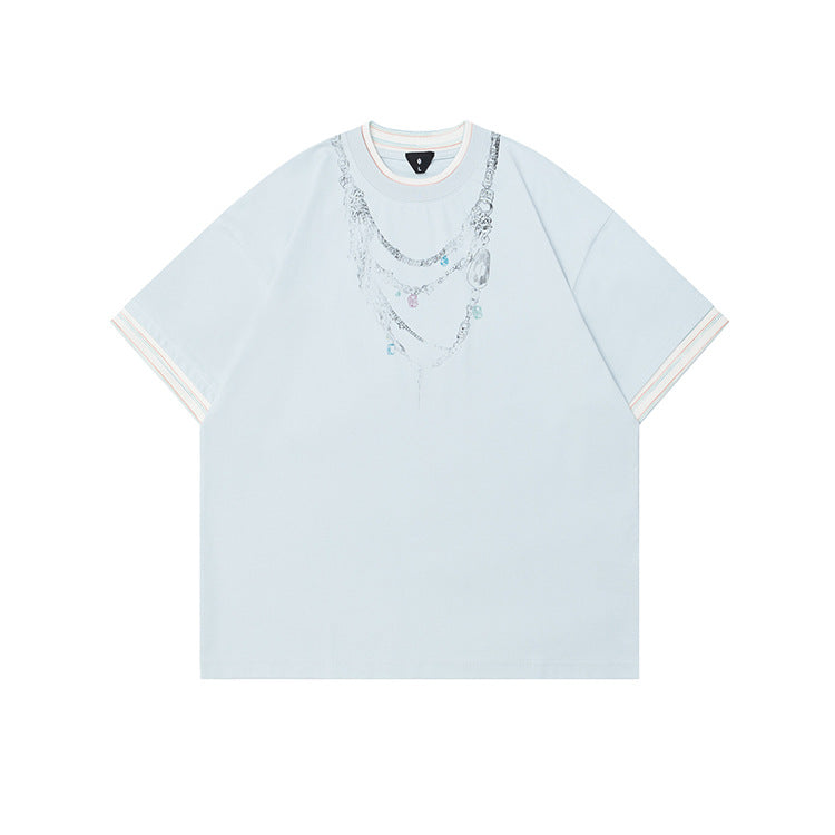 #OVDY Jewelry Antibacterial 2025 New Double Crew Neck Tee