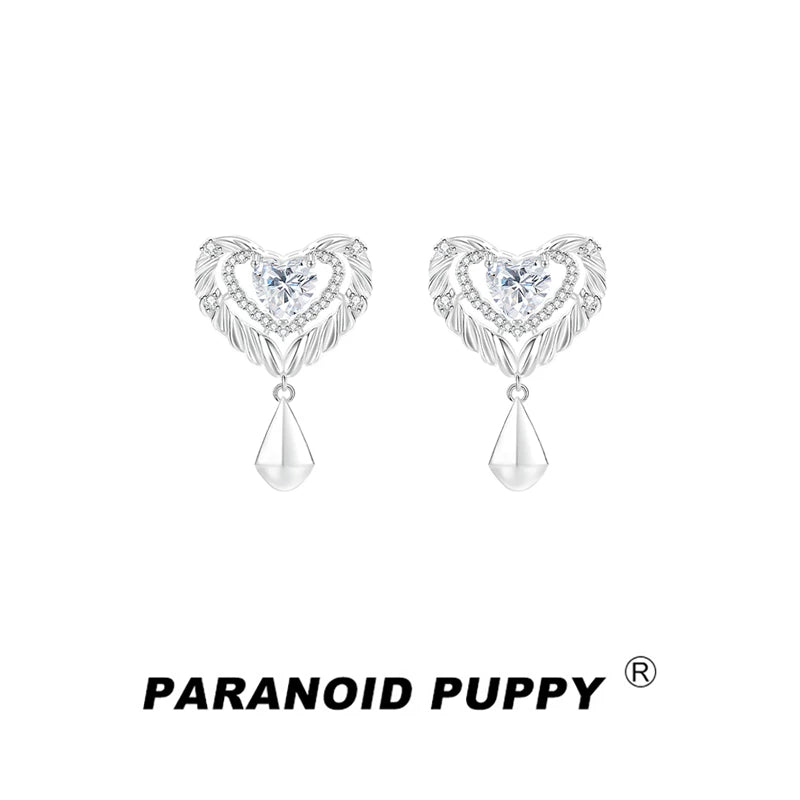 PP Light Luxury Niche Full Diamond Premium Earrings