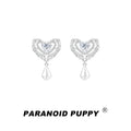 PP Light Luxury Niche Full Diamond Premium Earrings