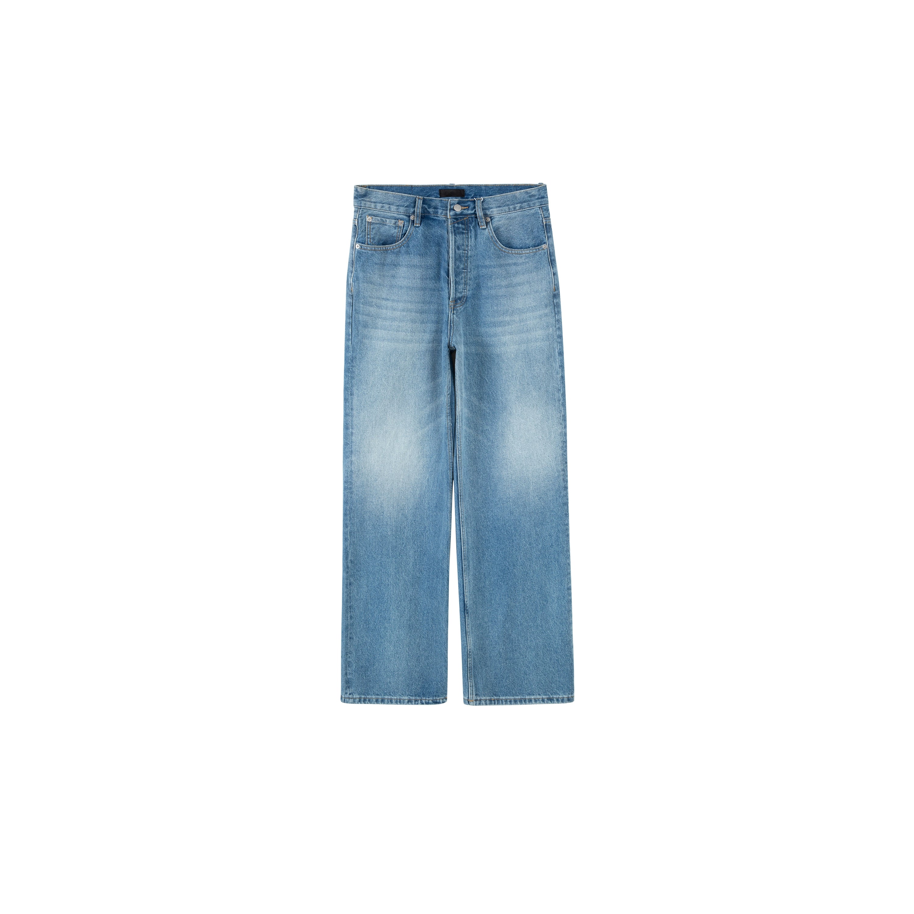 PLUS NO LOGO Washed Old Loose and Micro-pulled Jeans