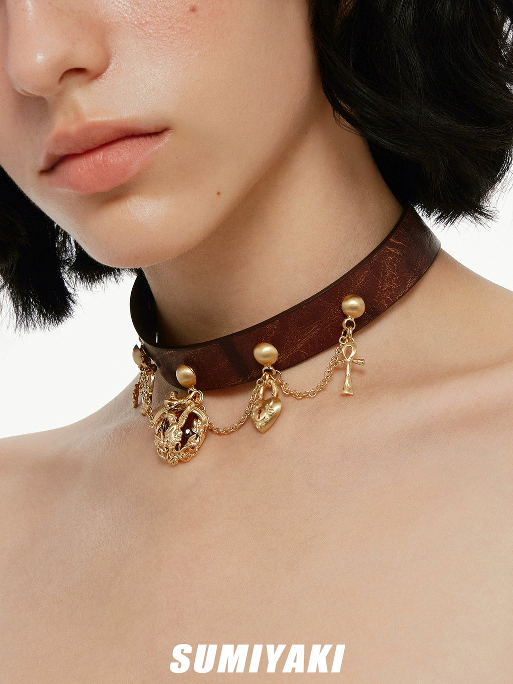 SUMIYAKI Leather Sweet Cool Necklace
