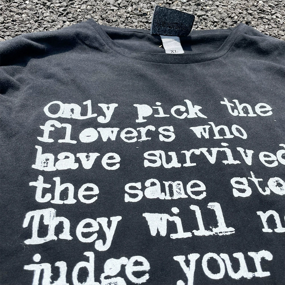 Wang Youbing Studio! Flowers 220g 100% Cotton Long Sleeve Tee