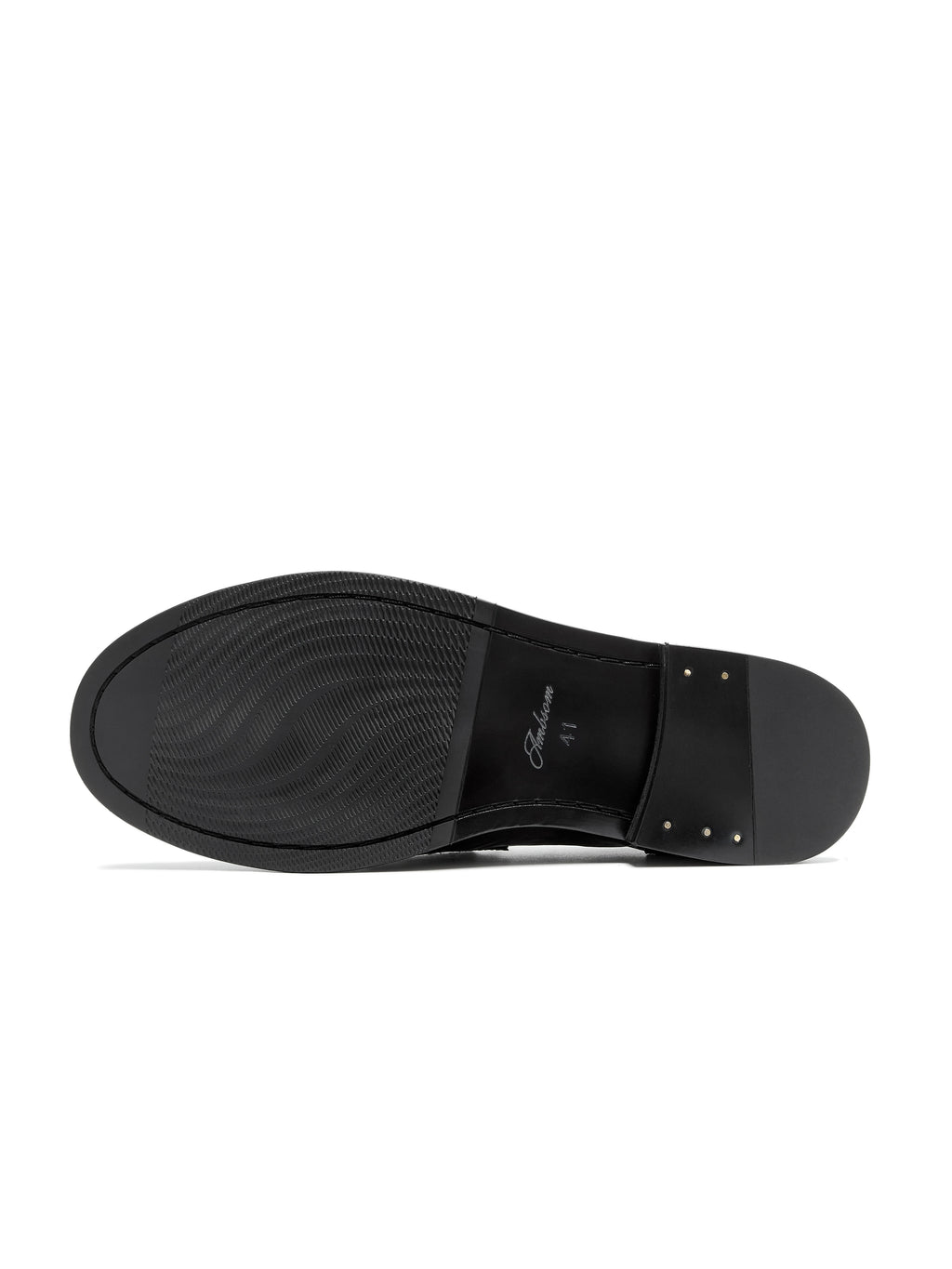 AMBSOM Leather Pleated Casual Shoes