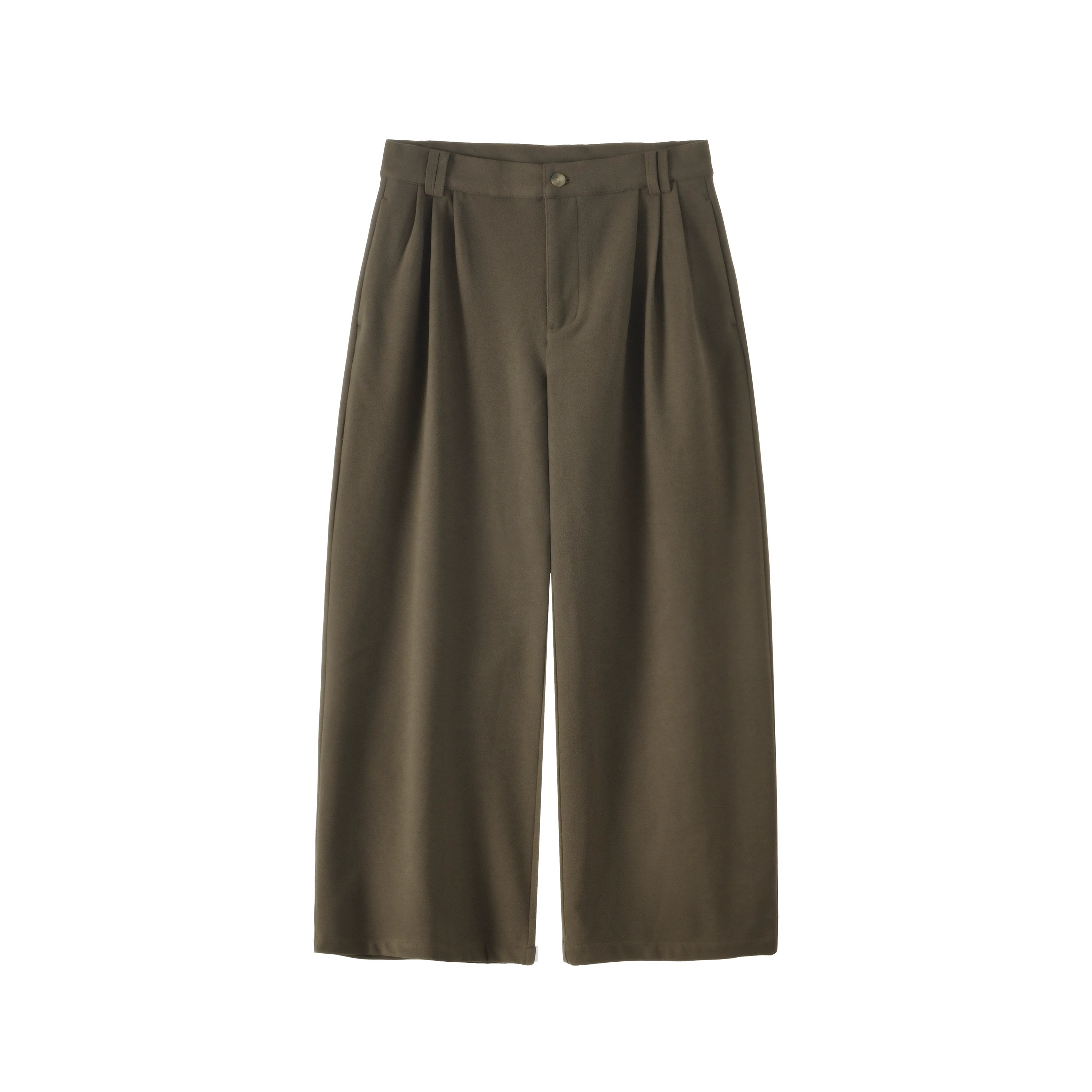 (Clearance) BUTTBILL Vintage Woolen Wide-leg Slacks