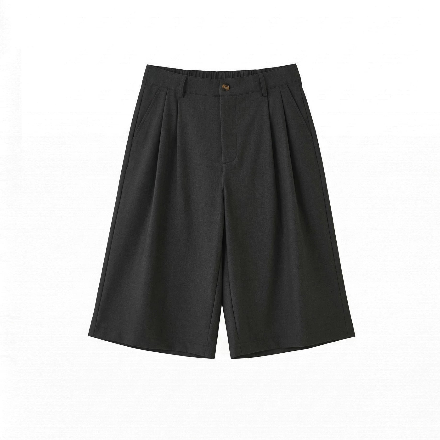 BUTTBILL Vintage Simple Double-pleated Cropped Pants