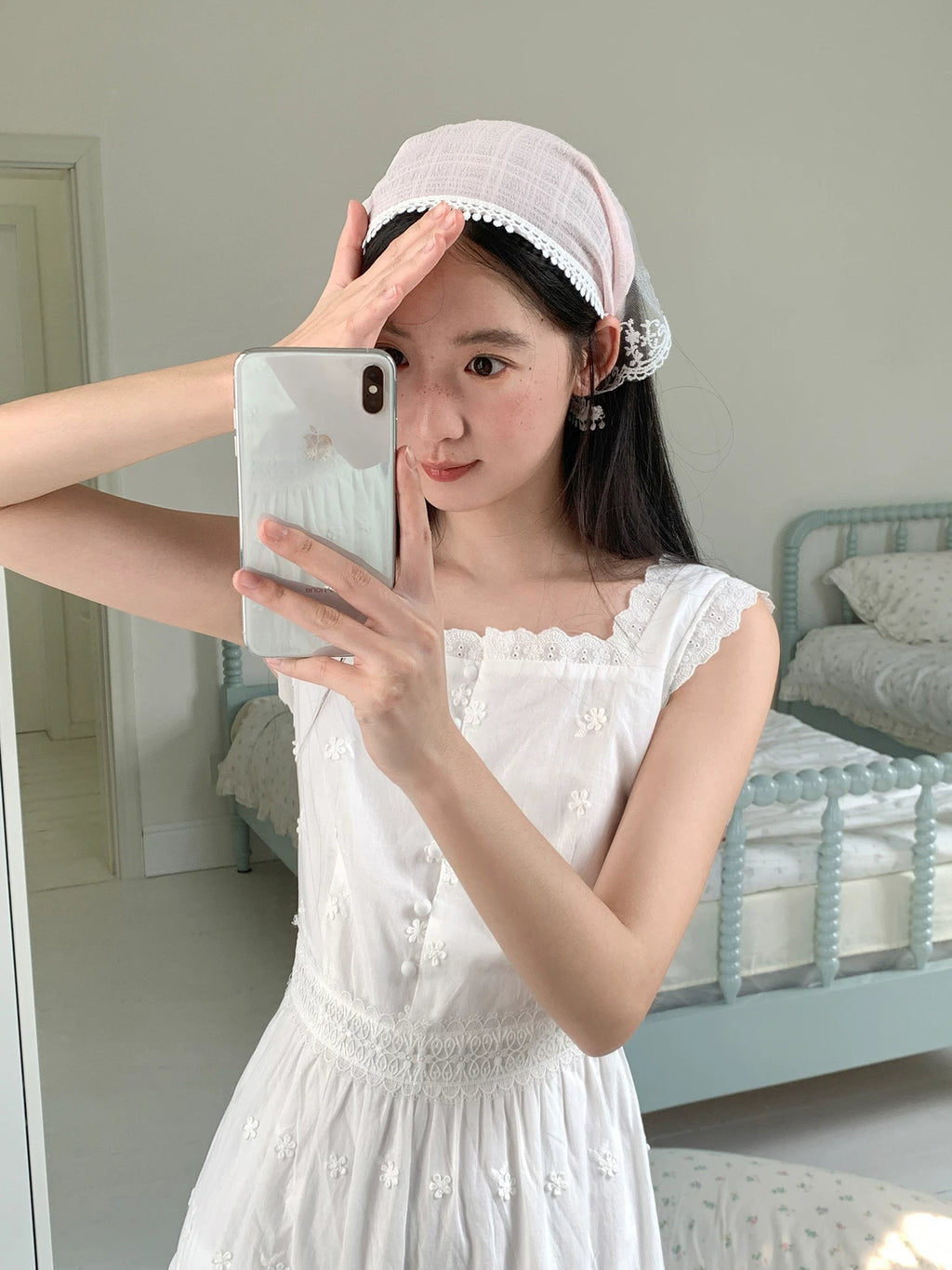 KANO Triangle Headscarf Lace Idyllic Headdress